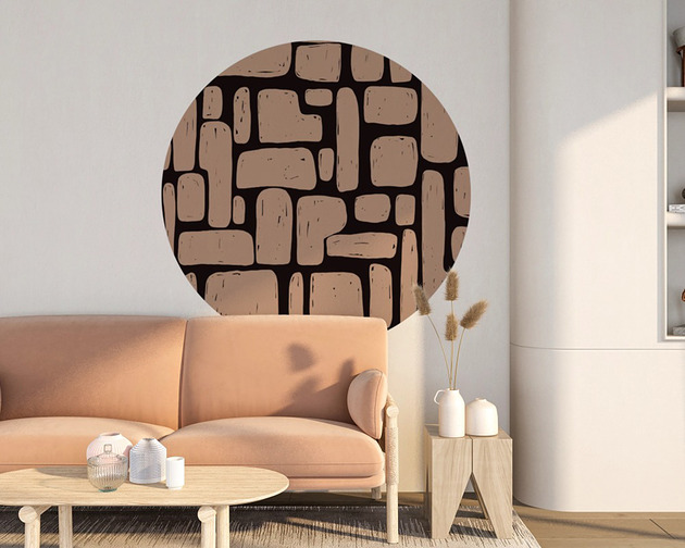 Mural DOTS BRICK- okrągła dekoracja ścienna