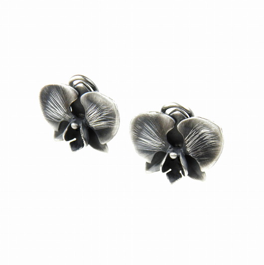 Orchidea oksydowana - klipsy