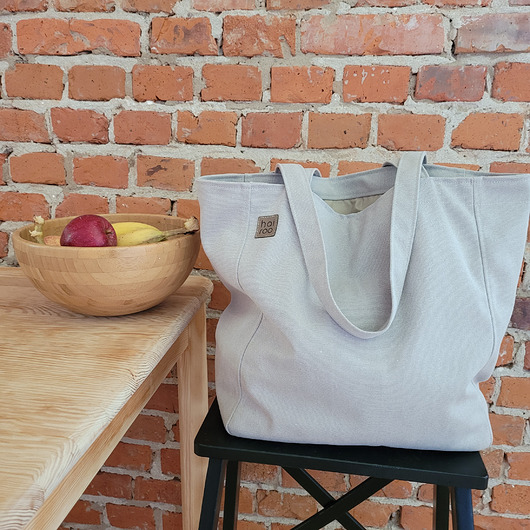 Lazy bag torba beżowa na zamek / vegan / eco