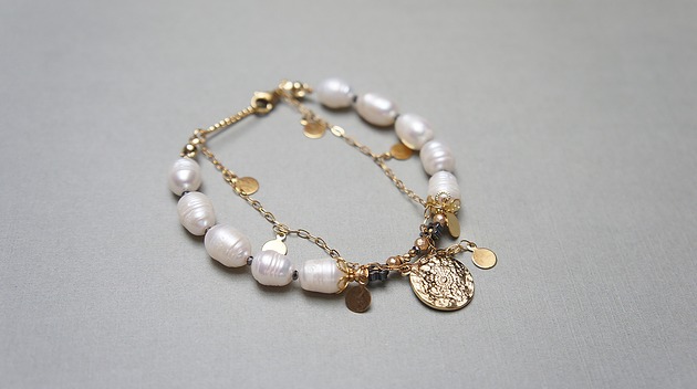 Pearls /white/ perły naturalne vol. 11 /06.05.25/ - bransoletka