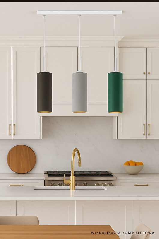 3-punktowa lampa wisząca do kuchni BORNEO GOLD