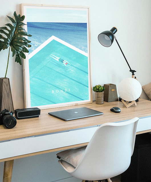 Bondi Beach - plakat 50x70 cm - plaża i basen