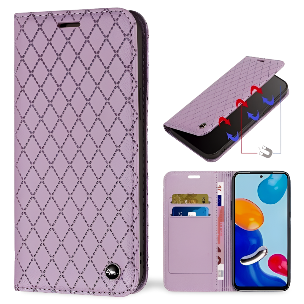 Etui - futerał Wallet Caro do Huawei P30 Lite - Fioletowy