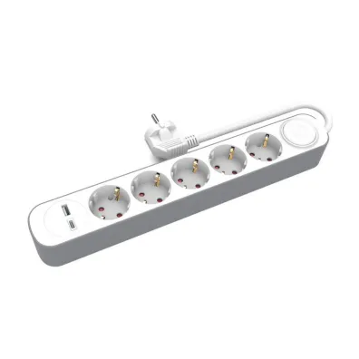 Plast-Rol Plastrol przedłużacz domowy 5x gniazd 3m z wyłącznikiem 1x usb-a 1x usb-c