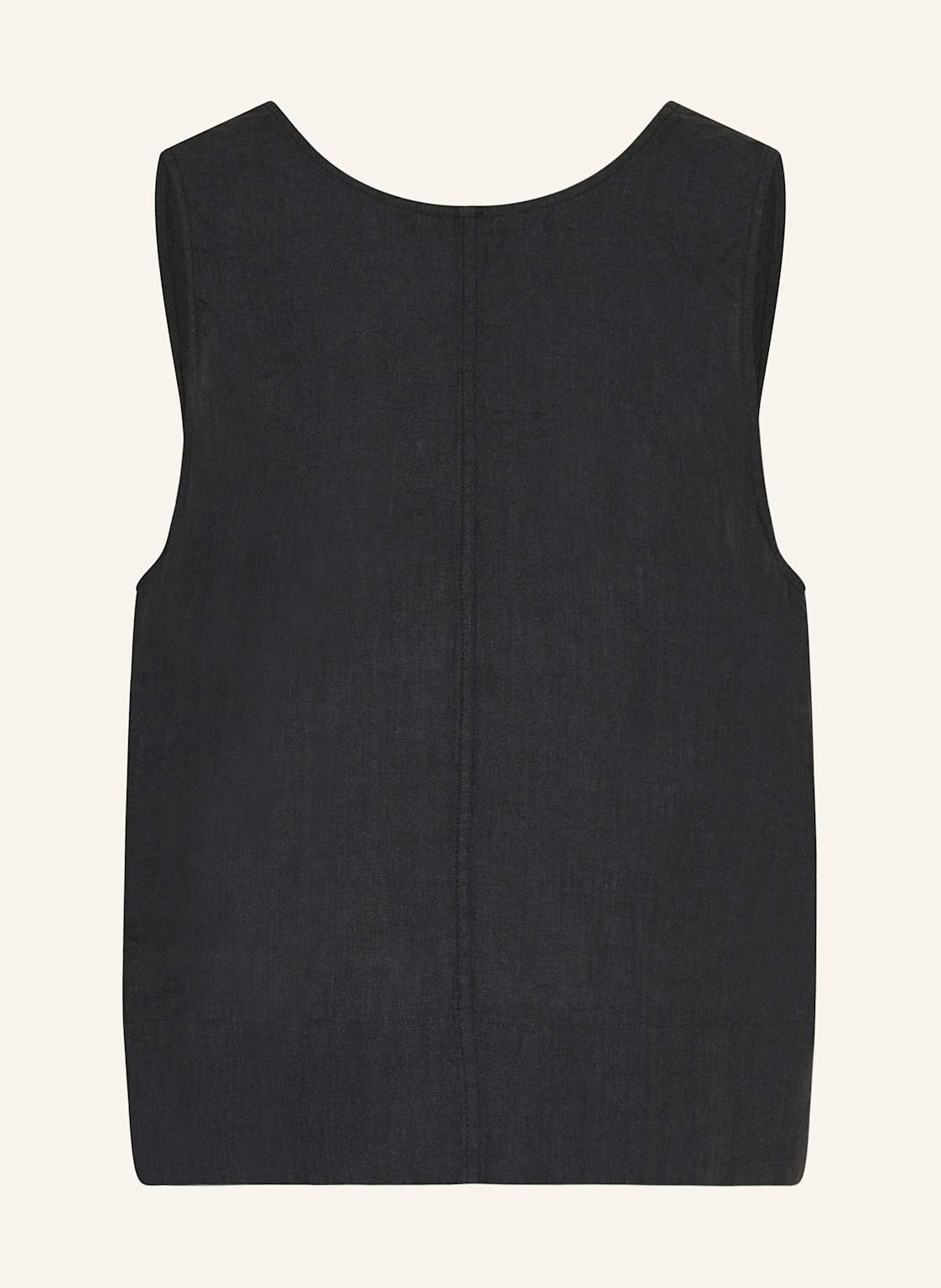 Selected Femme Bluzka Bez Rękawów Z Lnu schwarz