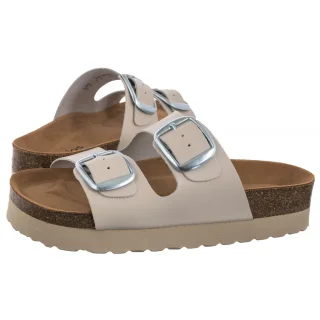 Klapki Beżowe 74147-54 (WO297-a) Wojas