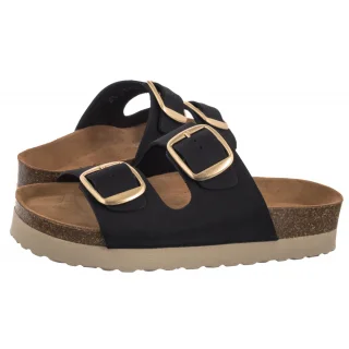 Klapki Czarne 74147-21 (WO298-a) Wojas