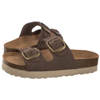 Klapki Brązowe 74147-62 (WO299-a) Wojas