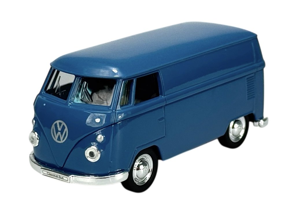WELLY 1963 VW VOLKSWAGEN TRANSPORTER T1 BUS NIEBIESKI 1:34 SAMOCHÓD NOWY METALOWY MODEL