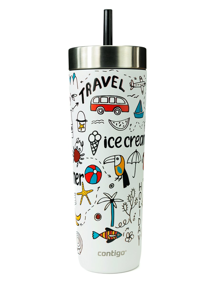 Kubek termiczny ze słomką Contigo Luxe Tumbler 720ml - Summer - Salt