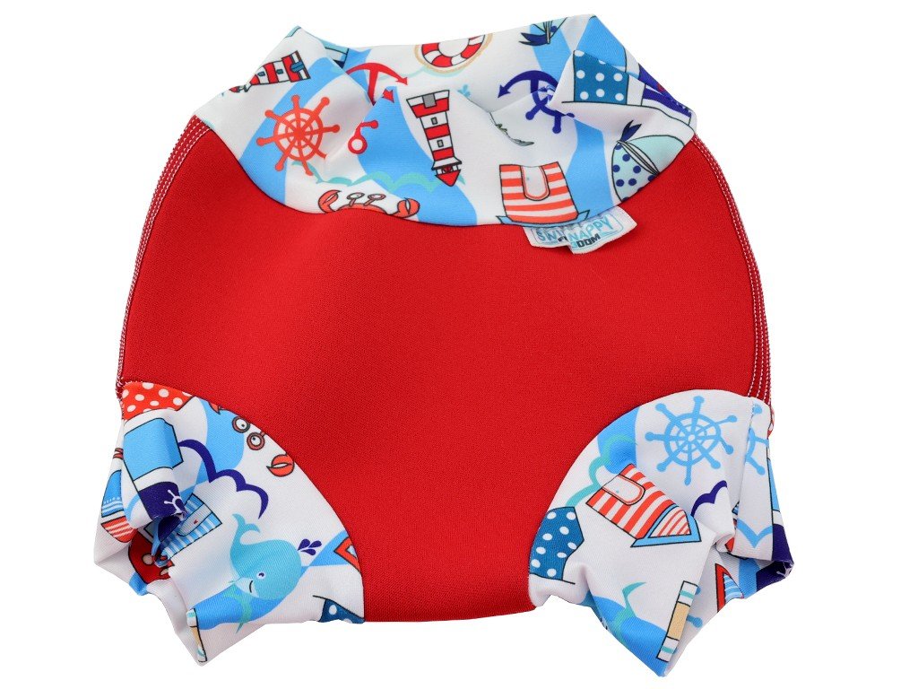 Majtki neoprenowe do pływania czerwone 2XL