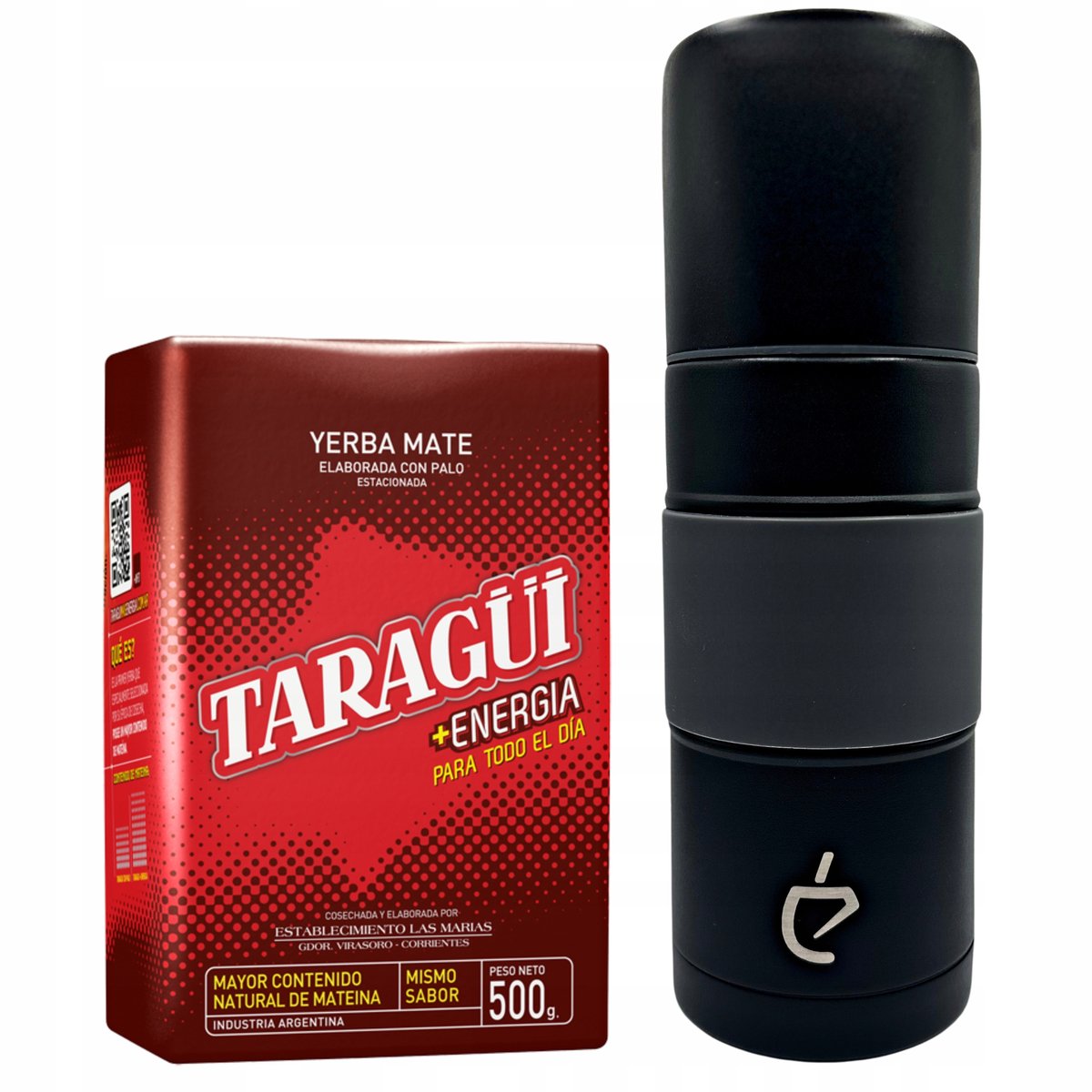 Energetyczny zestaw do yerba mate: Yerbomos UN MATE + Taragui ENERGIA 500g