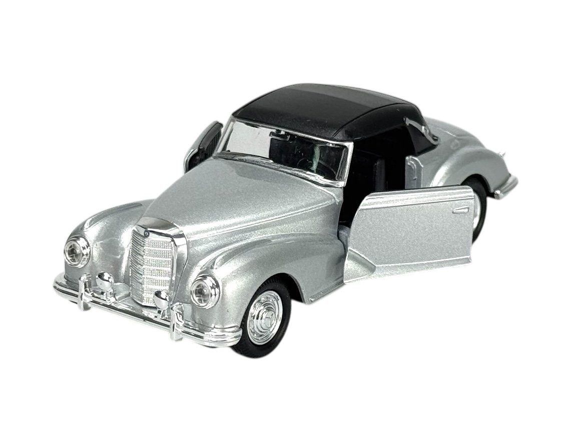 WELLY OLD TIMER 1955 MERCEDES-BENZ 300S SREBRNY Z DACHEM 1:34 SAMOCHÓD NOWY METALOWY MODEL