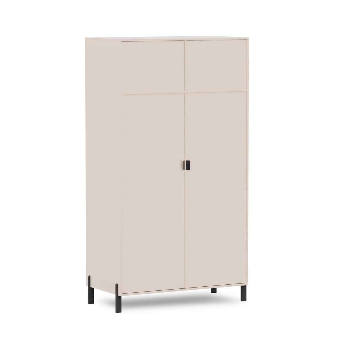 Nowoczesna szafa dwudrzwiowa CALMA do salonu beż piaskowy