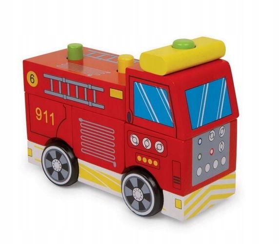 STRAŻ POŻARNA KLOCKI UKŁADANKA SAMOCHÓD WÓZ STRAŻACKI