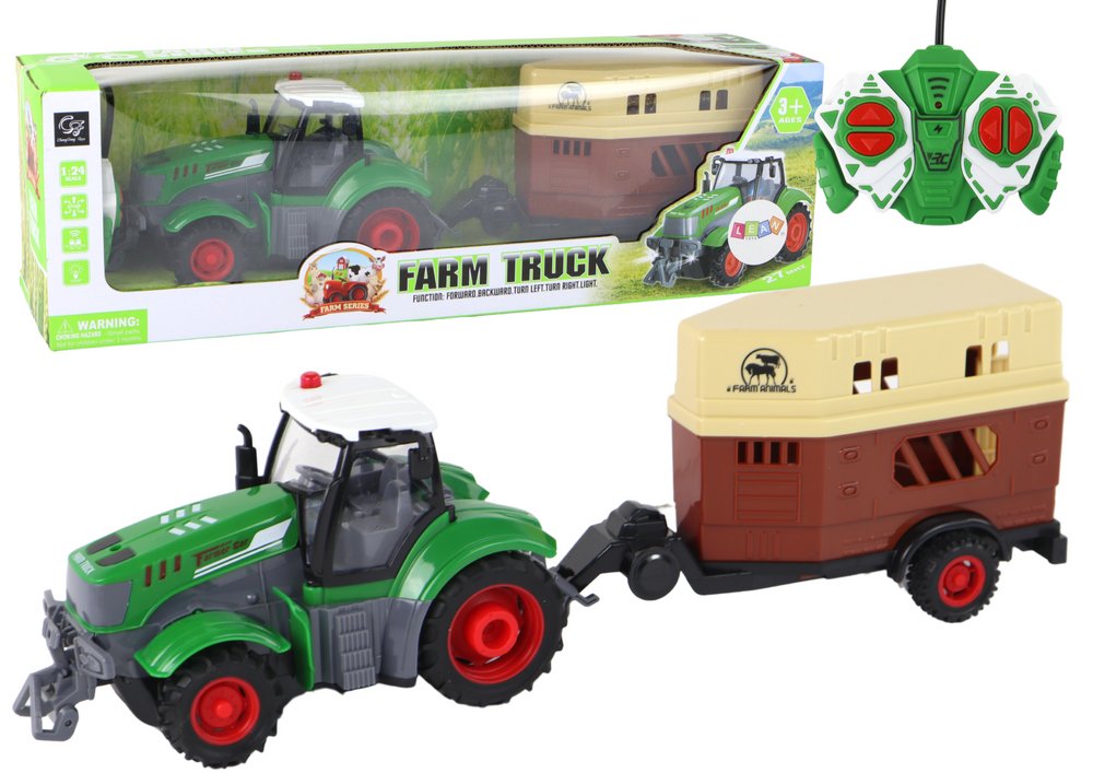 ZDALNIE STEROWANY TRAKTOR NA PILOTA Z PRZYCZEPĄ