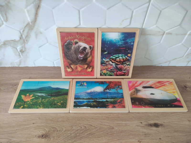 Puzzle 3D w Drewnianej Ramce Zestaw