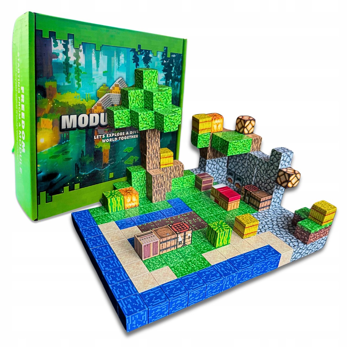 Klocki Magnetyczne Zestaw Klocków Edukacyjnych Na Magnes 212 SZT + LUDZIKI