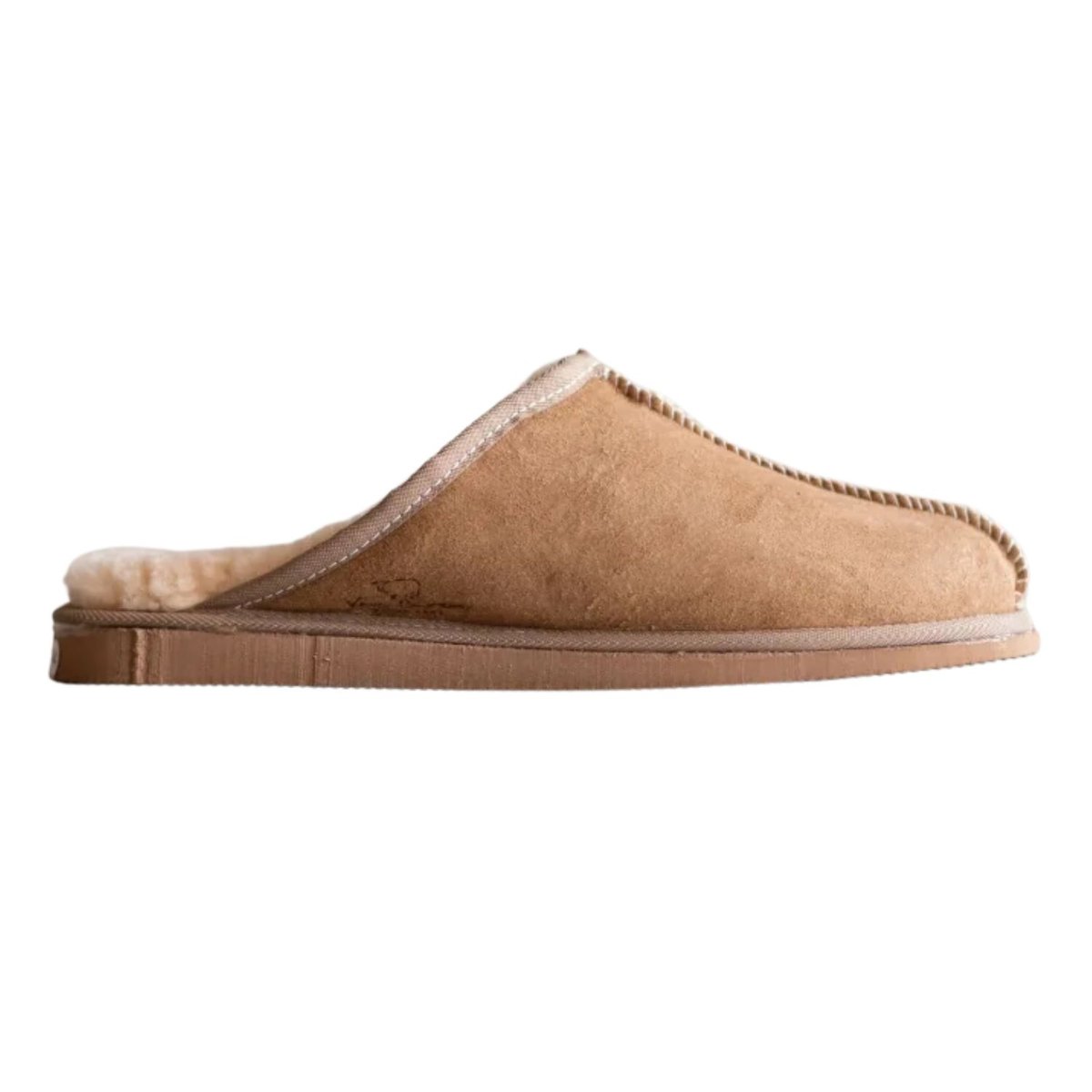Kapcie męskie Van Buren skóra jagnięca wełniane pantofle brązowe -44