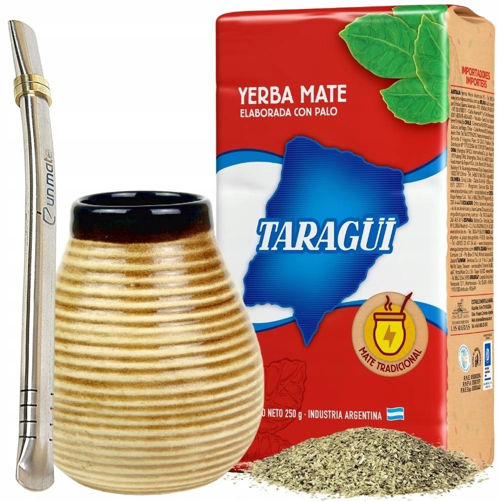 Kompletny zestaw do Yerba Mate 250 g, matero, bombilla - TARAGUI