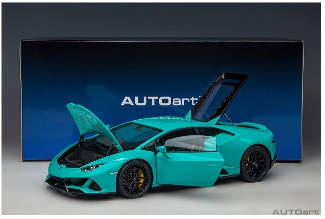Autoart Lamborghini Huracan Evo 2019 Blu Glauc 1:18 79211