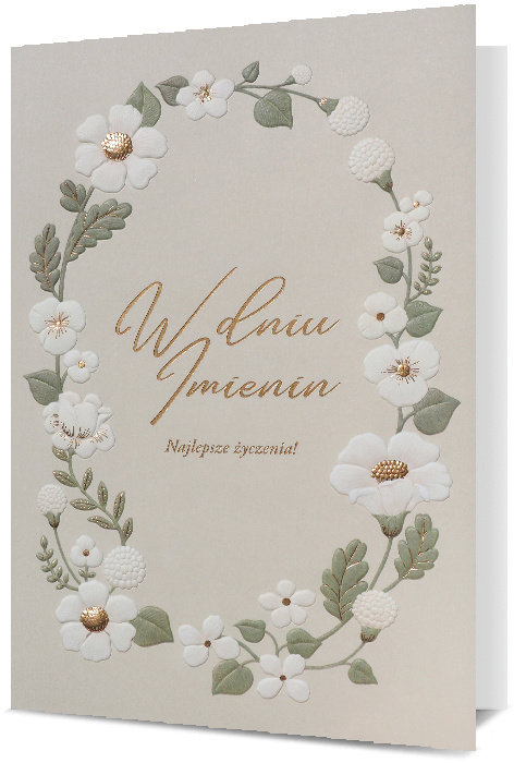 Kartka Imieninowa z życzeniami, delikatna HM2064