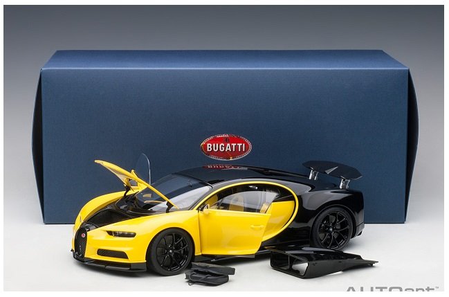 Autoart Bugatti Chiron 2017 Jaune Molsheim Noct 1:18 70994