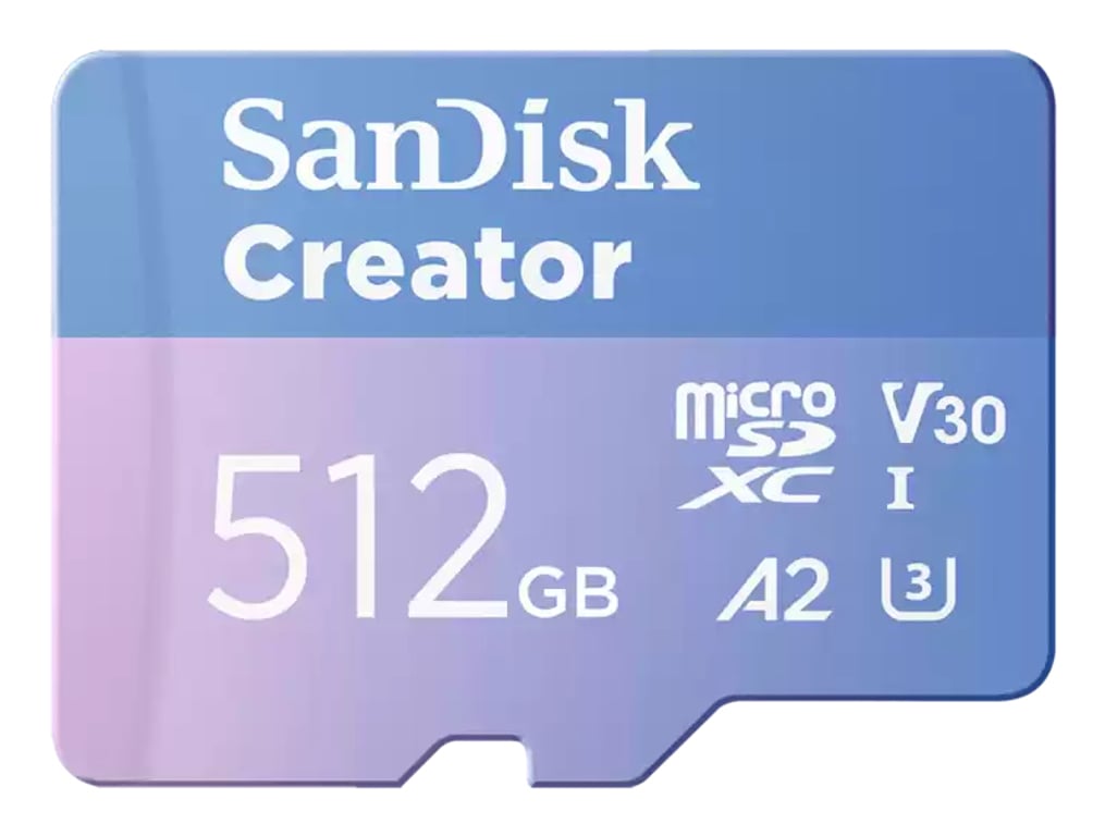 SanDisk Creator 512 GB MicroSDXC UHS-I Klasa 10 SDSQXAV-512G-GN6MS