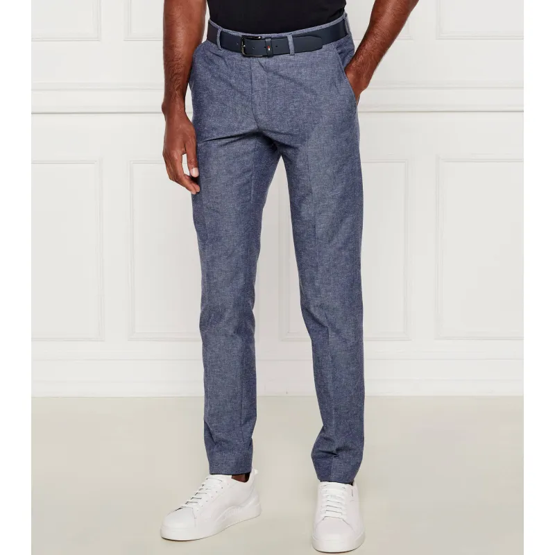 Karl Lagerfeld Spodnie chino Regular Fit z dodatkiem lnu
