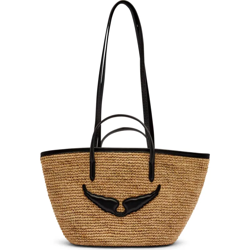 Zadig&Voltaire Torebka na ramię MINI WINGS | z dodatkiem skóry