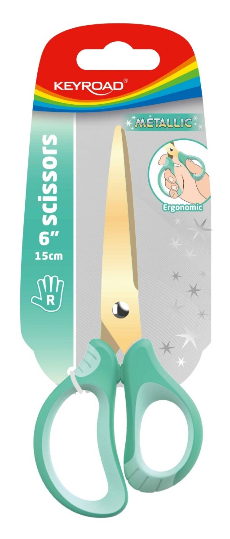 Nożyczki Keyroad Metallic powłoka tytanowa 15,5 cm