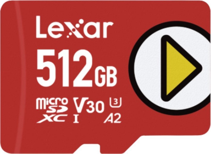 Lexar PLAY MicroSDXC 512 GB Class 10 UHS-I/U1 A2 V30 LMSPLAY512G-BNSNG