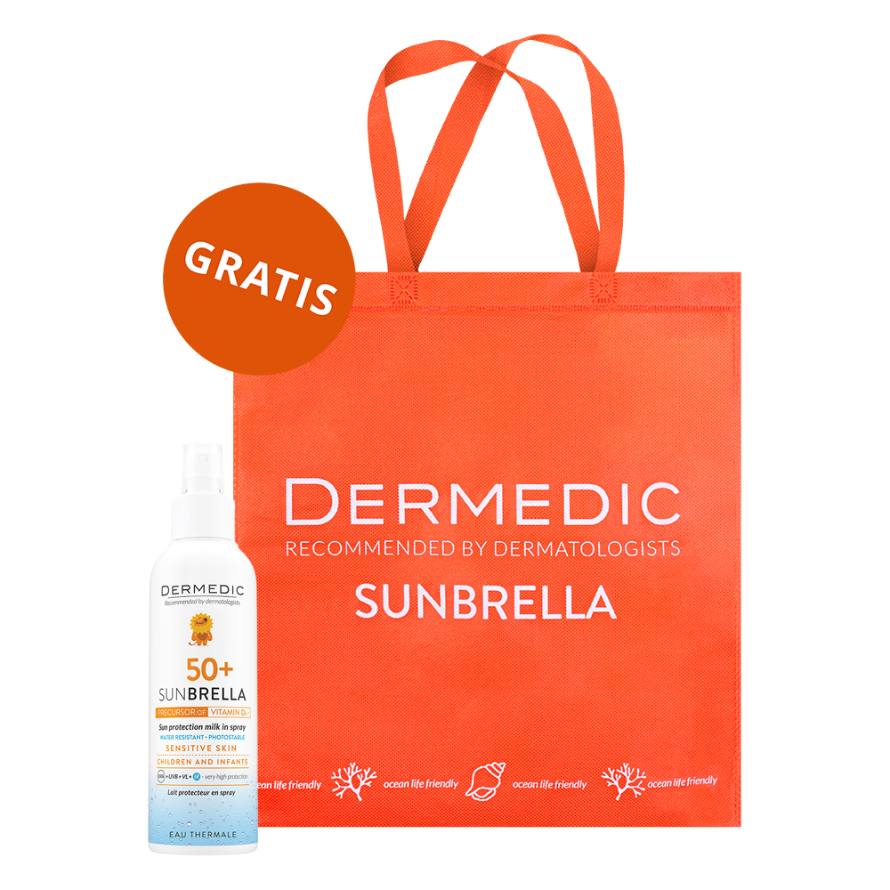 Dermedic Sunbrella Baby, mleczko ochronne w sprayu dla dzieci powyżej 6 miesiąca, SPF 50+, 150 ml + torba gratis