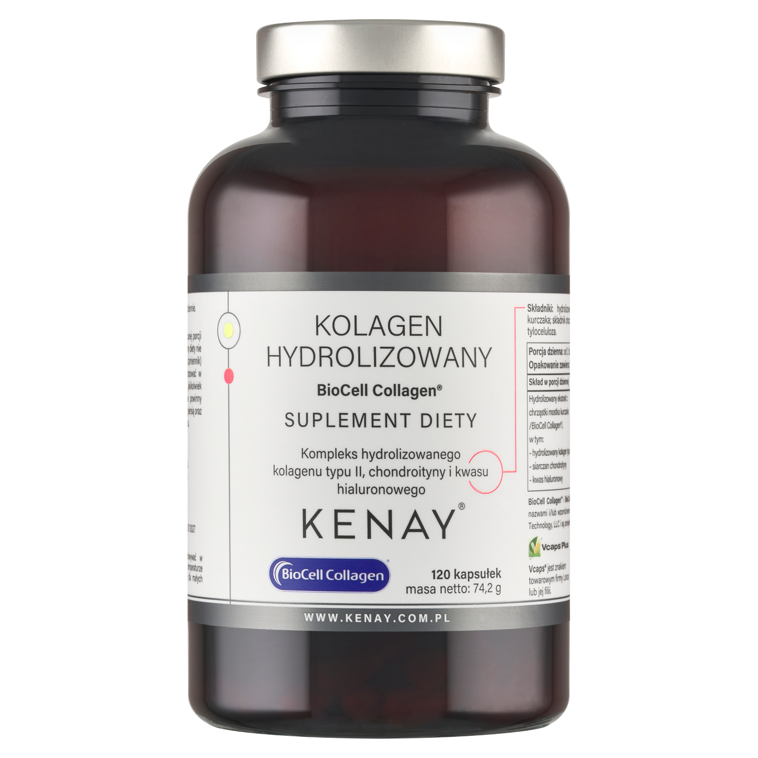 Kenay Kolagen Hydrolizowany Typu II Biocell Collagen, 120 kapsułek
