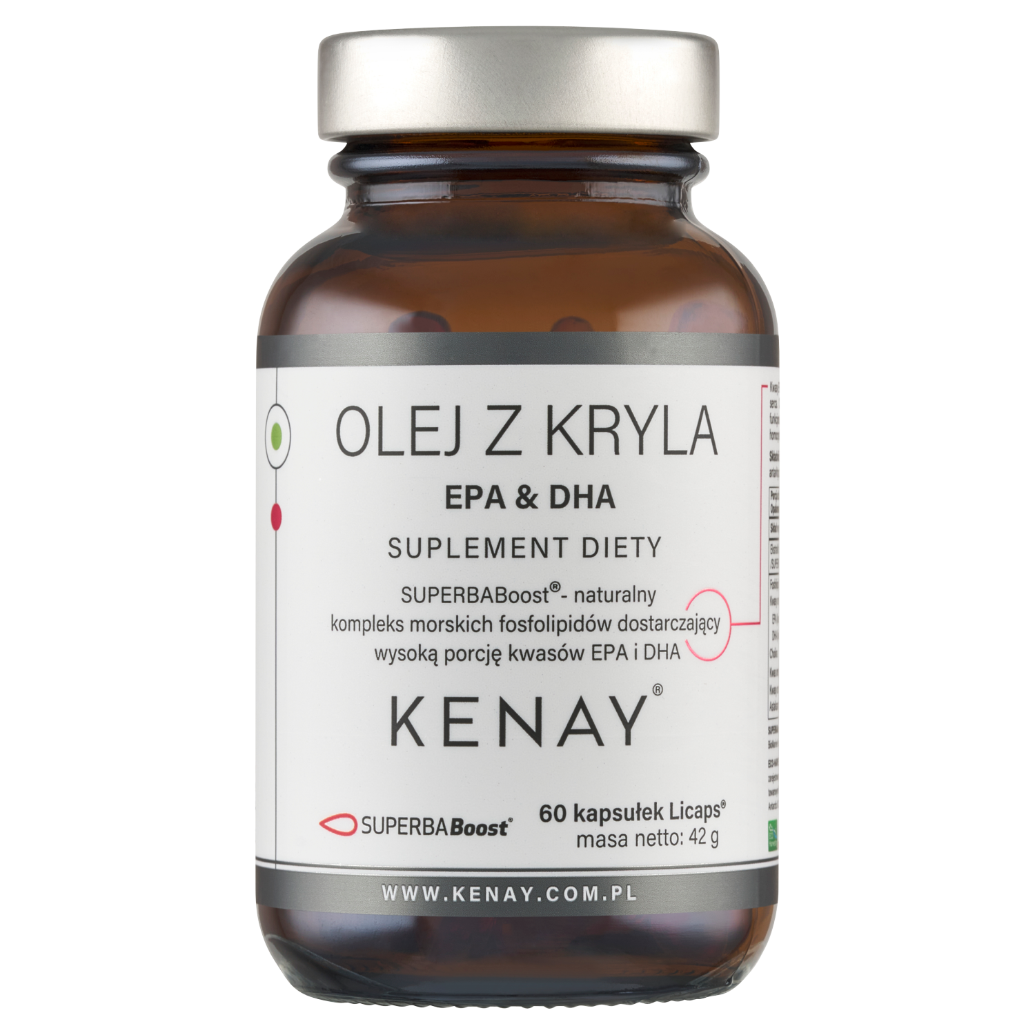 Kenay Olej z kryla EPA & DHA, 60 kapsułek