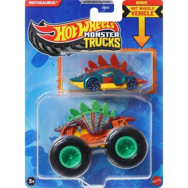 Hot Wheels Monster Trucks Pojazd 1:64 + auto JCG40 - Mattel