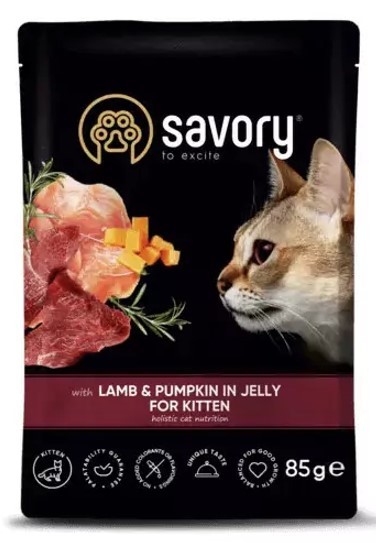 SAVORY Cat Kitten Salmon and Carrot 85g (saszetka)