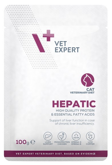 VETEXPERT 4T Vet. Diet Cat Hepatic 100g (SASZETKA)
