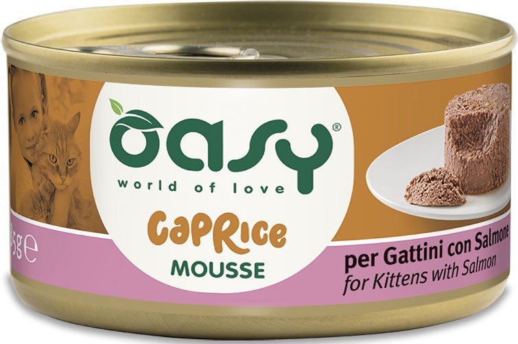 OASY Kot Mousse - kitten - z łososiem 85g (puszka)