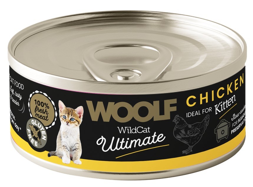WOOLF Wild Cat Ultimate Can Kitten Chicken Pate - kurczak 85g