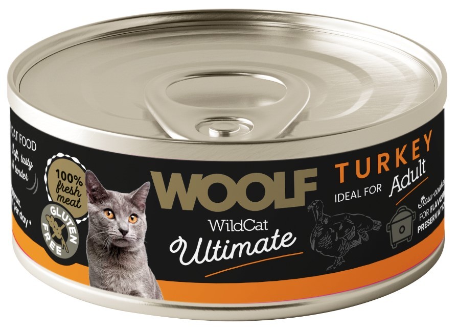 WOOLF Wild Cat Ultimate Can Turkey Pate - indyk 85g