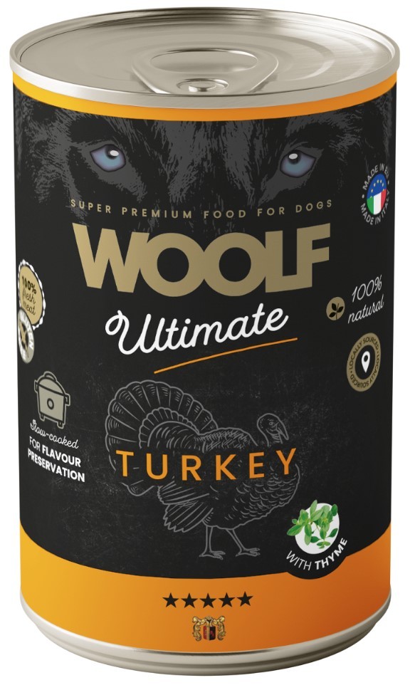 WOOLF Ultimate Dog Can Turkey and Thyme - indyk z tymiankiem 400g