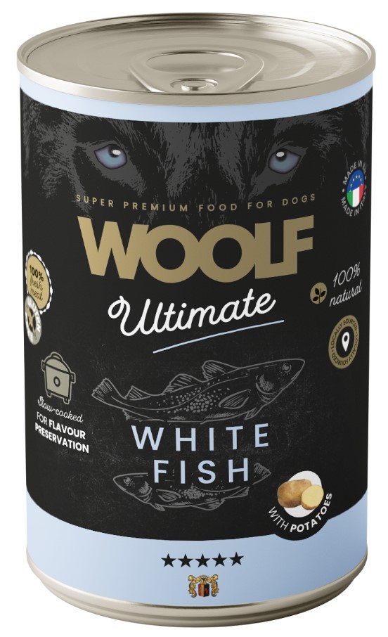WOOLF Ultimate Dog Can White Fish and Potatoes - białoryby z ziemniakami 400g