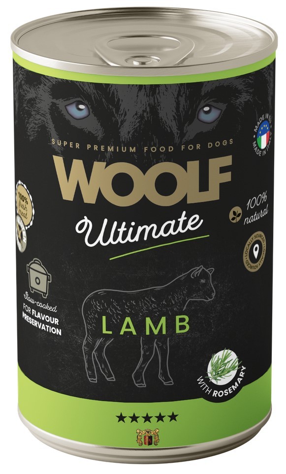 WOOLF Ultimate Dog Can Lamb and Rosemary - jagnięcina z rozmarynem 400g