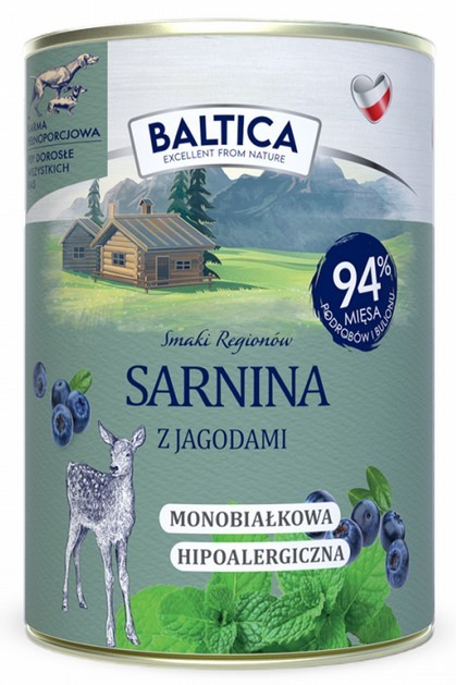 BALTICA SMAKI REGIONÓW Sarnina z jagodami - puszka 400g