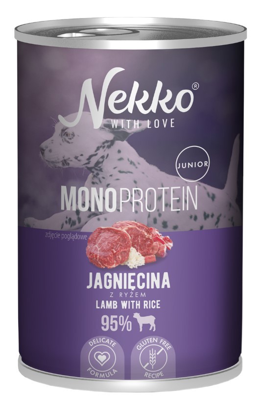 NEKKO Mono Junior Jagnięcina i ryż 400g (puszka)