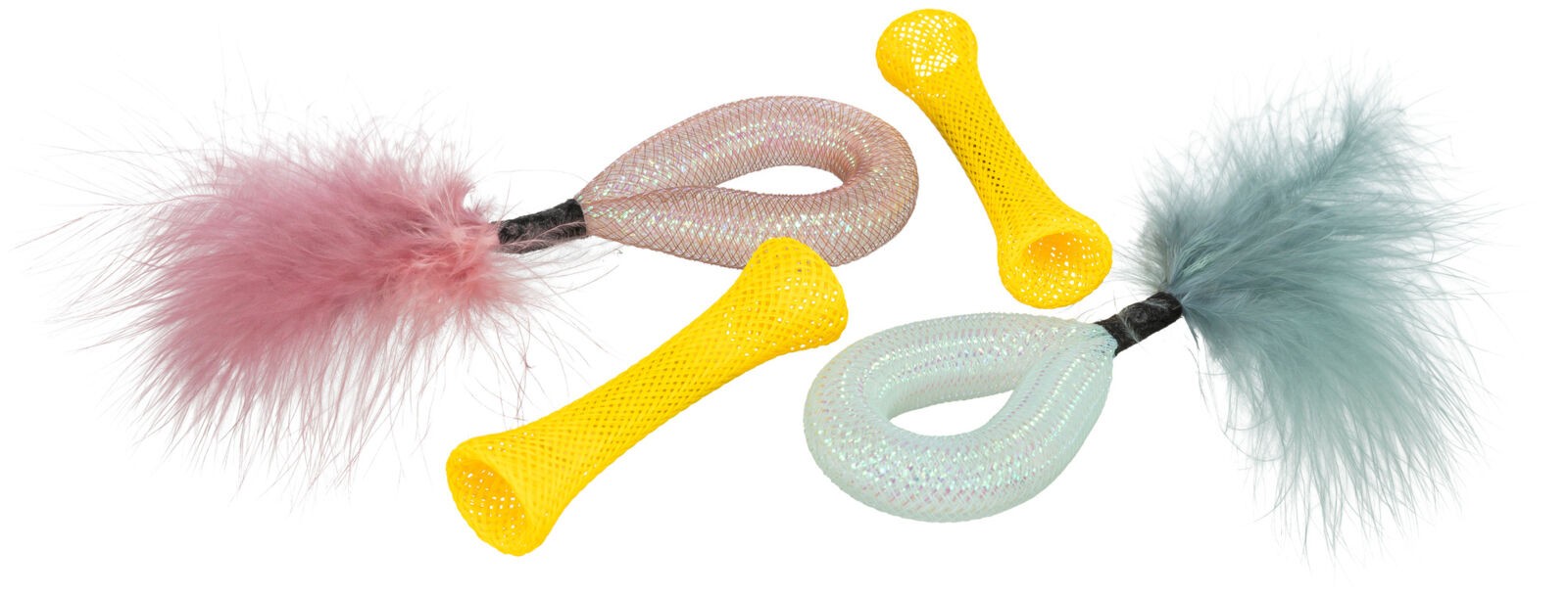 TRIXIE Zestaw Tubes zabawka dla kota z kocimiętką 4 szt max. 15 cm