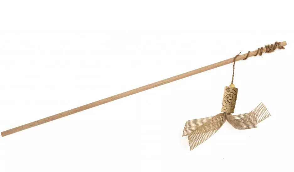 ECOMFY Zabawka Wędka Gaia z korkiem i wstążką 50 cm