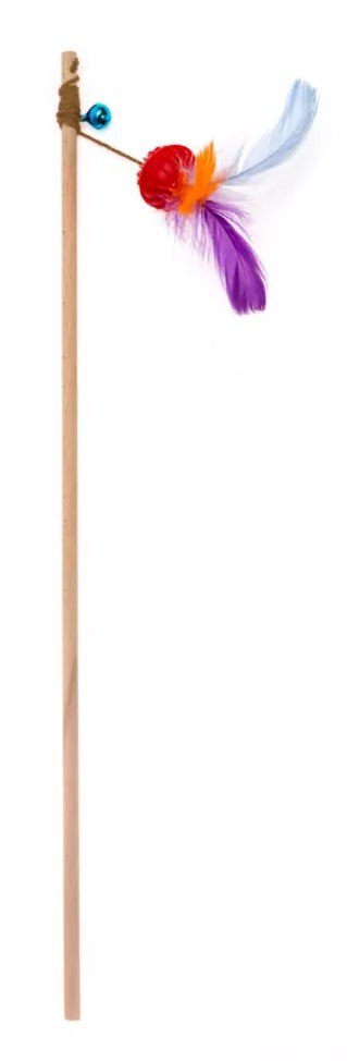 ECOMFY Zabawka wędka Gaia z piłką z piórkami 50 cm