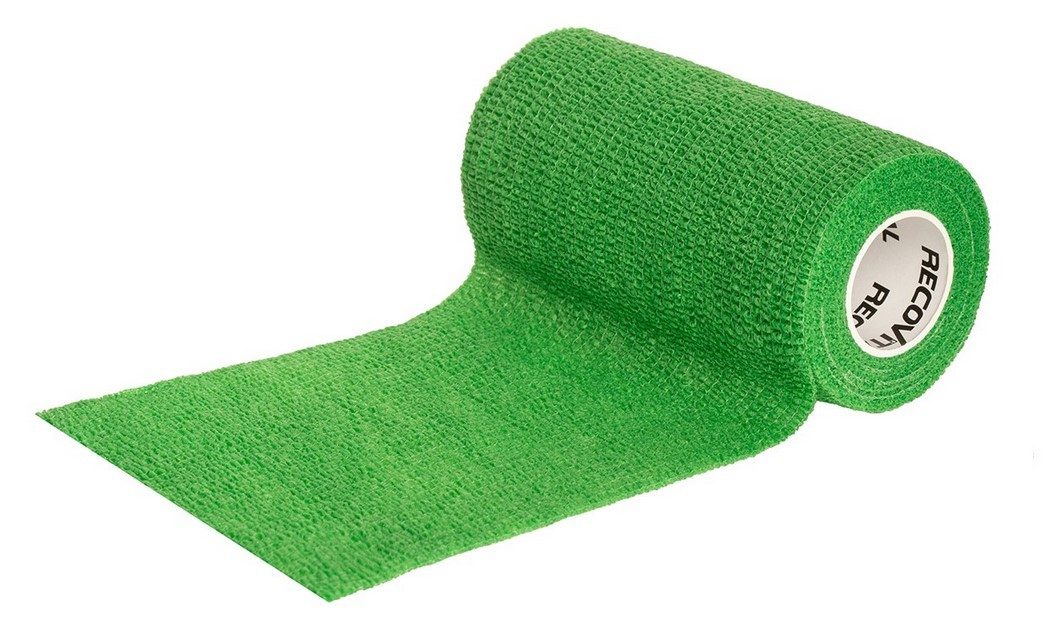 RECOVITAL Bandaż kohezyjny zielony 10 cm x 4,5 m